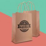 Brown (Recycled) Kraft Shopping Bag Multicolor Printing
