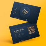 Gold Foil Brilliant Paper Business Card 300gsm