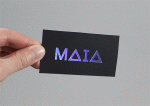 Spot UV Velvet Laminated And Gold Foiling Business Card Rounded Corner 760mic 1000Pcs - Image 4