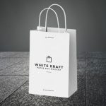 White Kraft Shopping Bag Multicolor Printing - Image 5
