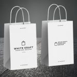White Kraft Shopping Bag Multicolor Printing - Image 3