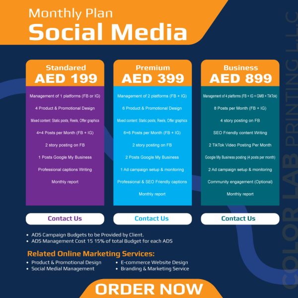 Monthly Digital Marketing Packages